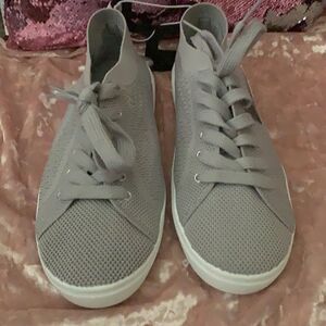 Grey Knit Sneakers 